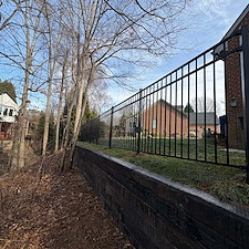 Full-Landscape-Renovation-Retaining-Wall-Replacement-Black-Aluminum-Fence-Installation-in-Winston-Salem-NC 1